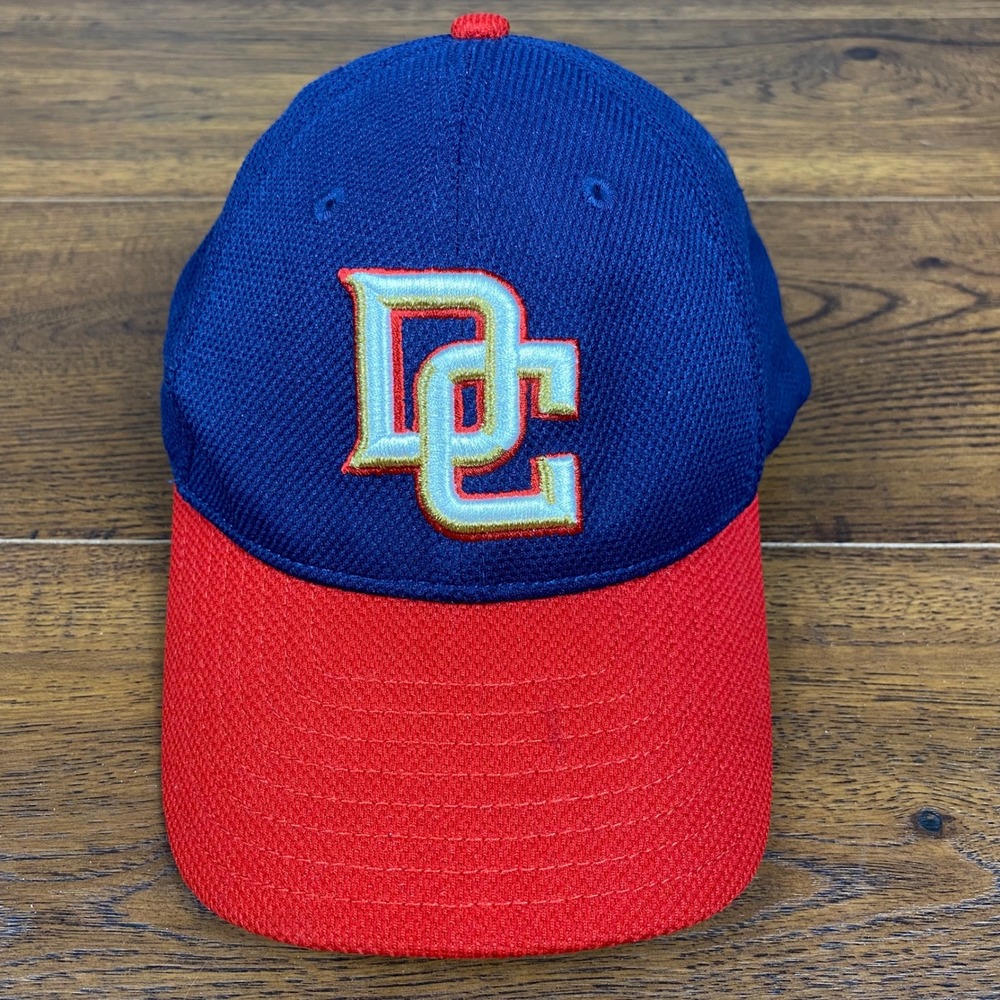 New Era 39THIRTY Washington Nationals DC MLB Hat Navy Red Small Medium Cap